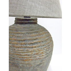 Lampa ceramiczna Rustykalna z abażurem 47cm